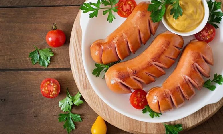 شام ساده دونفره با سوسیس و کالباس